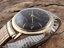 Load image into Gallery viewer, Bulova Beautiful Black Dial with Gold Numbers and Case, Manual, 35mm
