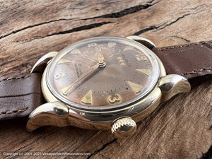 Benrus Coppery Patina Dial 3-Star with Teardrop Lugs, Automatic, 32.5mm