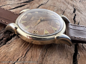 Benrus Coppery Patina Dial 3-Star with Teardrop Lugs, Automatic, 32.5mm