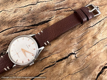 Load image into Gallery viewer, Omega c.1949 Pearl White Dial, Rose Gold Markers, in Large Case, Manual, Huge 38.5mm
