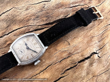 Load image into Gallery viewer, Elgin Original Light Gray Dial in Stunning Decorative Tonneau Case, Manual, Huge 31x39mm
