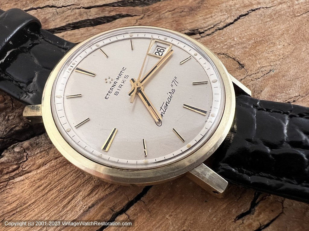 Eterna-Matic Centennaire '71' Birks Perfect Silver Dial, Automatic, La ...