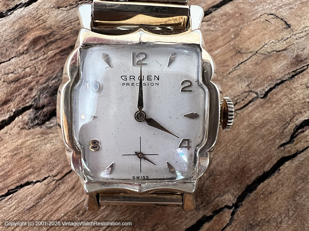 Gruen Precision Clover Style Case with Kreisler Bracelet, Manual