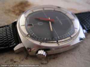 Accutron TV Style Gray-Silver Dial with Date, Electric, 36x43mm