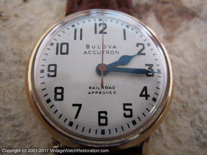 Gorgeous Bulova Accutron Railroad Approved, Electric, 33.5mm