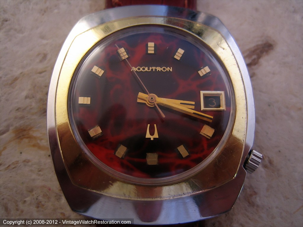 Cool Sixties Accutron with Rare 'Tortoise' Dial, Electric, Huges 39x40mm