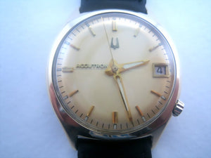 Minty 1969 14K Solid Gold 218 Accutron, Electric, 34mm