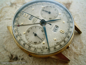 Angelus Chronodato Triple Date Chronograph, Manual, Huge 38mm