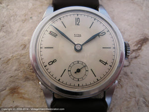 Anker Extra with Rare Early Wehrmachtswerk Style Movement, Manual, 33mm