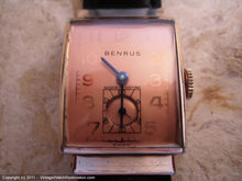 Load image into Gallery viewer, Salmon Dial Benrus Tank Rose Gold Case, Manual, 22x32mm
