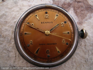 Original Copper Dial Shock-Absorber Benrus, Manual, 33mm