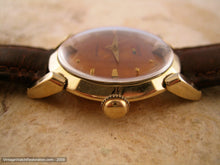 Load image into Gallery viewer, Amber Dial Benrus with Deco Lugs, Manual, 33.5mm
