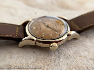 Benrus with Stunningly Warm Orange Patina and Tear-Drop Lug Case, Automatic, 33mm