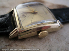 Load image into Gallery viewer, Benrus Sweet Square Case with Gold Sunburst Dial, Manual, 25.5x34.5mm
