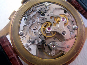 18K Rose Gold Breitling Rare Venus 170 Beauty, Chronograph, Huge 38mm