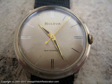 Load image into Gallery viewer, Classic 1960 Bulova with Gold Textured Dial, Manual, Large 34mm

