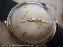 Load image into Gallery viewer, Classic 1960 Bulova with Gold Textured Dial, Manual, Large 34mm
