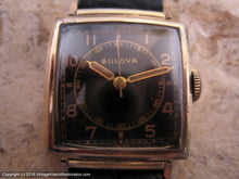 Load image into Gallery viewer, Bulova Black Dial Doctor Style in Square Case, Manual, 25x25mm
