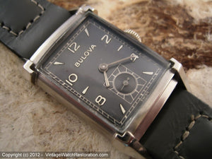 Stunning Gray Dial Bulova Fifth Avenue, Manual, 21.5x38mm