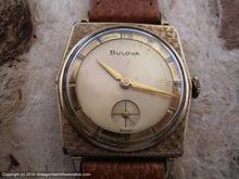 Load image into Gallery viewer, Bulova from Sixties with Original Two Tone Dial and Textured Bezel , Manual, 29x38mm
