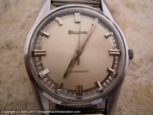 Load image into Gallery viewer, Bulova Two-Tone Silver Dial from the Sixties, Automatic, Large 34mm
