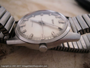 Bulova Two-Tone Silver Dial from the Sixties, Automatic, Large 34mm