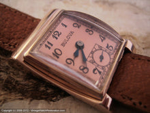 Load image into Gallery viewer, Tilt Shape Rose Gold Bulova with Rose Colored Dial, Manual, 22x34.5mm
