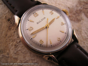 Mid Fifties Bulova with Stellar Dial and Decoratively Turned Lugs, Manual, 31.5mm