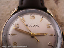 Load image into Gallery viewer, Mid Fifties Bulova with Stellar Dial and Decoratively Turned Lugs, Manual, 31.5mm
