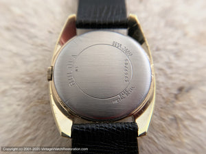 Bulova Black Dial with Diamond Marker at Twelve, Manual, 34x39.5mm