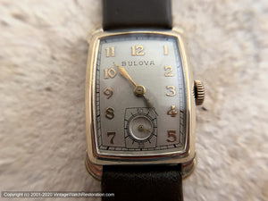 Bulova 7AP Movement in Sterling Base Deco Case,USA Made, Manual, 22x34mm