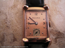 Load image into Gallery viewer, Sweet Bulova Rose Gold Dial with Deco Pyramid Tip Case, Manual, 21.5x38mm
