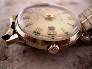 Bulova Gleaming Golden Roman Style Dial with Date, Automatic, 33mm