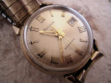 Load image into Gallery viewer, Bulova Gleaming Golden Roman Style Dial with Date, Automatic, 33mm
