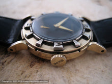 Load image into Gallery viewer, Fifties Era Bulova &#39;Air King&#39; Black Dial Deco Style, Manual, 30.5mm
