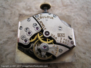 Bulova Textured Quadrant Dial in Rectangular Case, Manual, 25x34.5mm