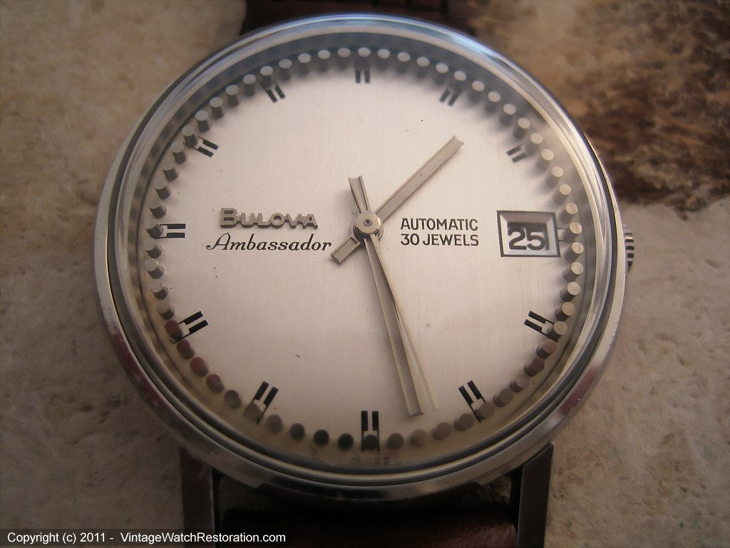 Amazing Bulova Ambassador with Date, Manual, Very Large 35.5mm