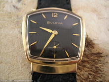 Load image into Gallery viewer, Spotless Bulova TV-Shaped Case with Black Dial, Manual, Assymetrical
