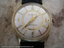 Load image into Gallery viewer, Funky Mid-Sixties Bulova with Golden Circle Dial Design , Manual, 32mm
