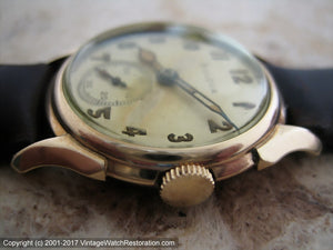 Bulova Early Model in Horned Case with Original Dial, Manual, 29mm