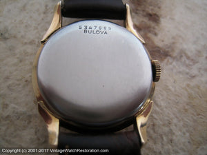 Bulova Early Model in Horned Case with Original Dial, Manual, 29mm