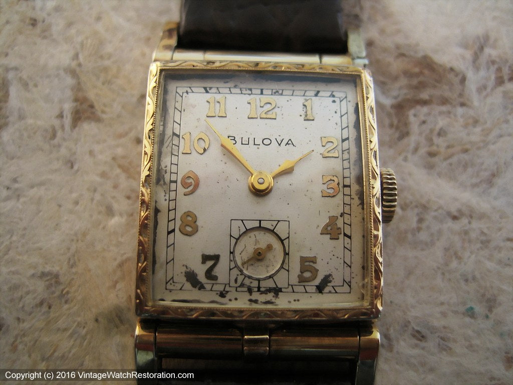 Rare All Original Bulova 'Flip Top', Manual, 22x39mm