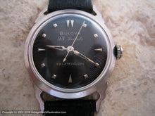 Load image into Gallery viewer, Bulova 23 Jewels Black Dial in Horned Case, Automatic, 31.5mm
