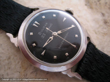Load image into Gallery viewer, Bulova 23 Jewels Black Dial in Horned Case, Automatic, 31.5mm

