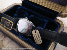 Load image into Gallery viewer, All Original Bulova 23 Jewel Sunburst Dial with Original Case and Tags, Automatic, 31mm
