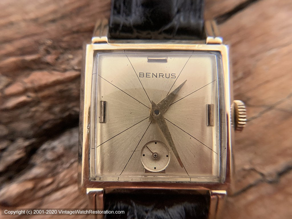 Benrus Sweet Square Case and Star Dial, Manual, 25.5x34.5mm