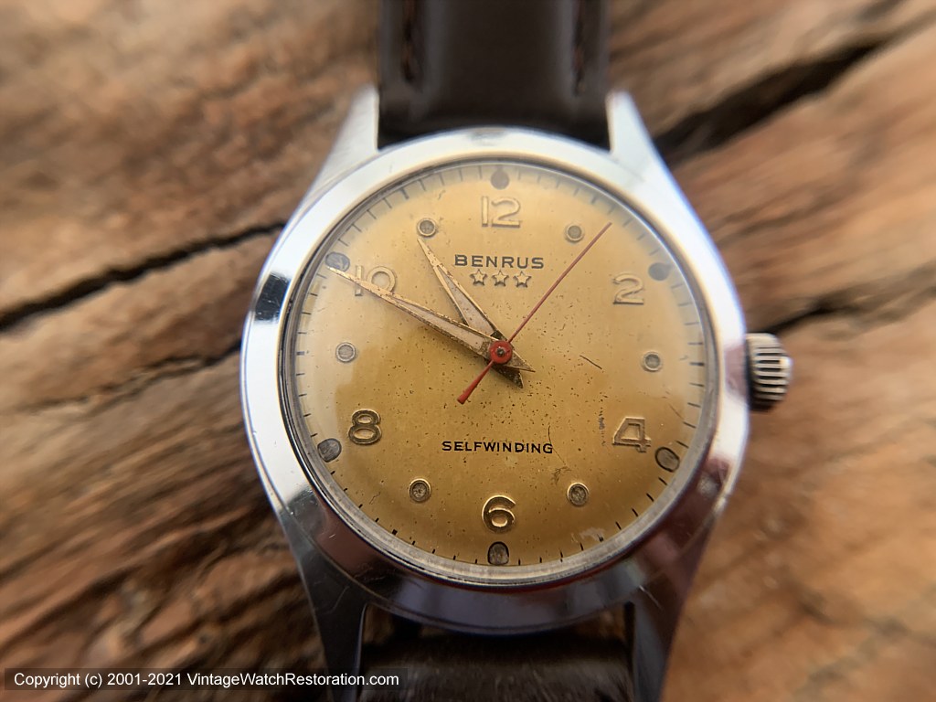 Benrus Self-Winding 3-Gold Star with Solow AS 1361N Movement, Automati ...