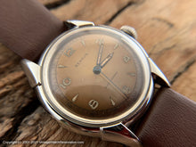 Load image into Gallery viewer, Benrus Magnificent Deep Copper Dial, Applied Lume Numbers, Second Track Marker, Manual, 32.5mm
