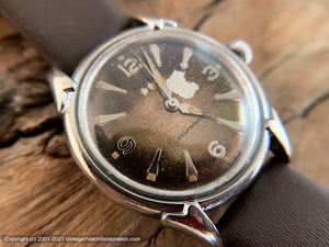 Benrus 3-Star Aged Brown Dial Self-Winding, Automatic, 33mm