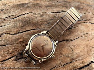 Benrus  3-Star Magnificent Copper Patina Dial in Bold Case with Turned Lugs, Automatic, 32.5mm